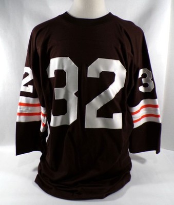 Jim Brown Signed Knit Jersey w/ Inscription 57 ROY Browns JSA Auto