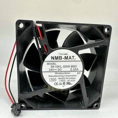 1 pcs  NMB-MAT  Fan  3615KL-05W-B60  DC24V 0.55A 9038 9cm 2-wire inverter fan @z