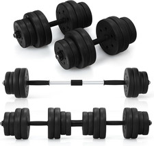 Manubri Palestra Regolabili, Set Pesi Palestra 30 KG, Manubri, Bilancieri Regola