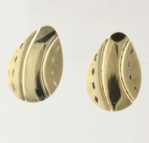 Authentic Tear-drop Earrings - Sterling Silver Gold Plated Women's Polished