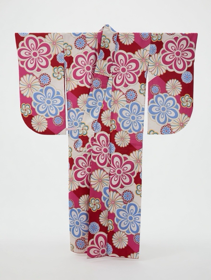 Vibrant Pink Floral 2尺袖 (小振袖 Koburi sode ) Kimono – Great