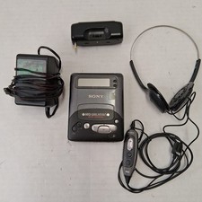 SONY MZ-R2 MD Walkman Mini Disc Player, w/Battery Case, Remote, Headphones, READ