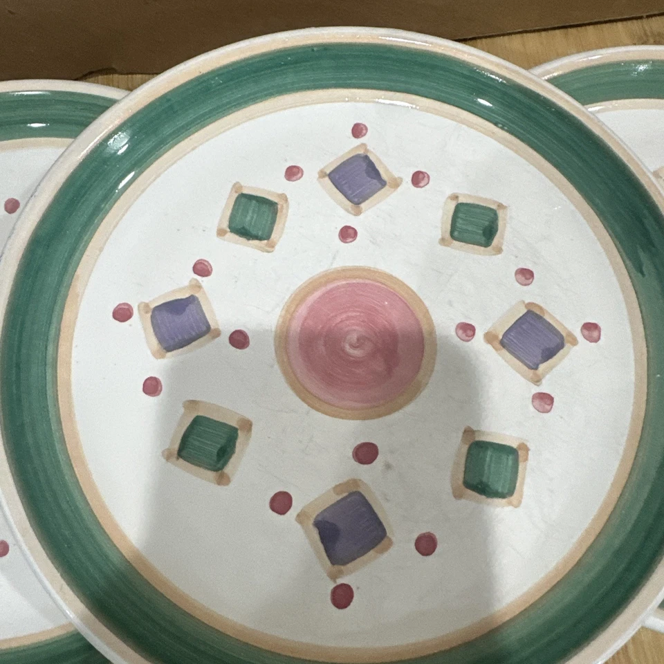 Platos de ensalada Caleca Belvidere de colección (juego de 6) Italia 8 1/8" pintados a mano B10 * Foto 4 de 4