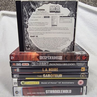 Vintage Pc CD-rom Video Game Lot Of 7 Games. Medal Of Honor, La Noire, Action