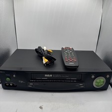 RCA VHS VCR VR704HF Player Retro Y2K Green Buttons 4 Head TESTED W/ Remote