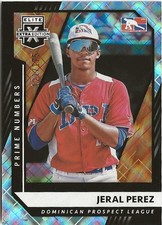 2021 Panini Elite Jeral Perez Prime Numbers RC 121/175 Chicago White Sox