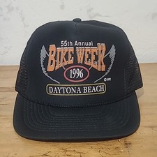 Rare Vtg 1996 Daytona Beach, FL Bike Week 55th Anniversary Trucker Snapback Hat