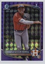 2025 Bowman Chrome Prospects Purple Geometric Refractor 203/250 Caden Powell 1h1