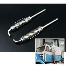 1pair LESU 1/14 RC Model Metal Chimney for DIY For TAMIYA Car Truck