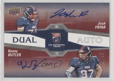 2018 Upper Deck USA Football U17 Dual 23/25 Josh Fryar Kenny Butler Auto c6x