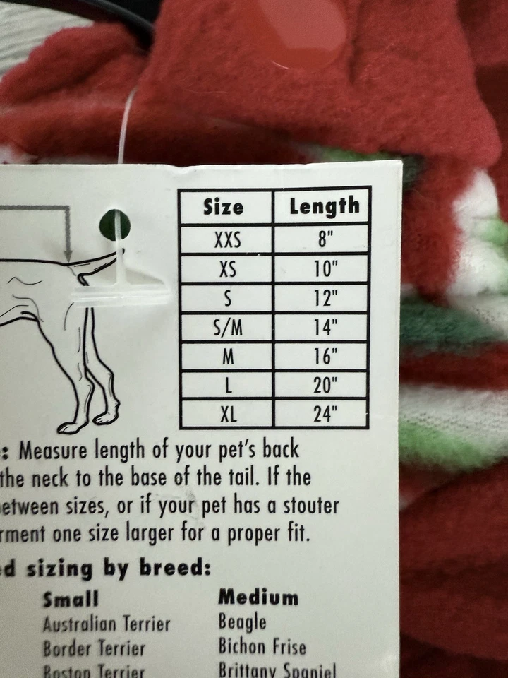 Abrigo informal canino de Navidad a rayas para perro con capucha pequeño Foto 4 de 4