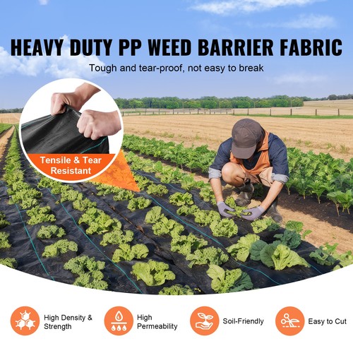 Weed Barrier Landscape Fabric 4 x 250 FT 5OZ Heavy Duty PP Weed Woven Mat - Picture 2 of 12