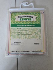 Really Good Stuff Numeracy Center-in-a-Bag Fraction Dominoes Complete Set