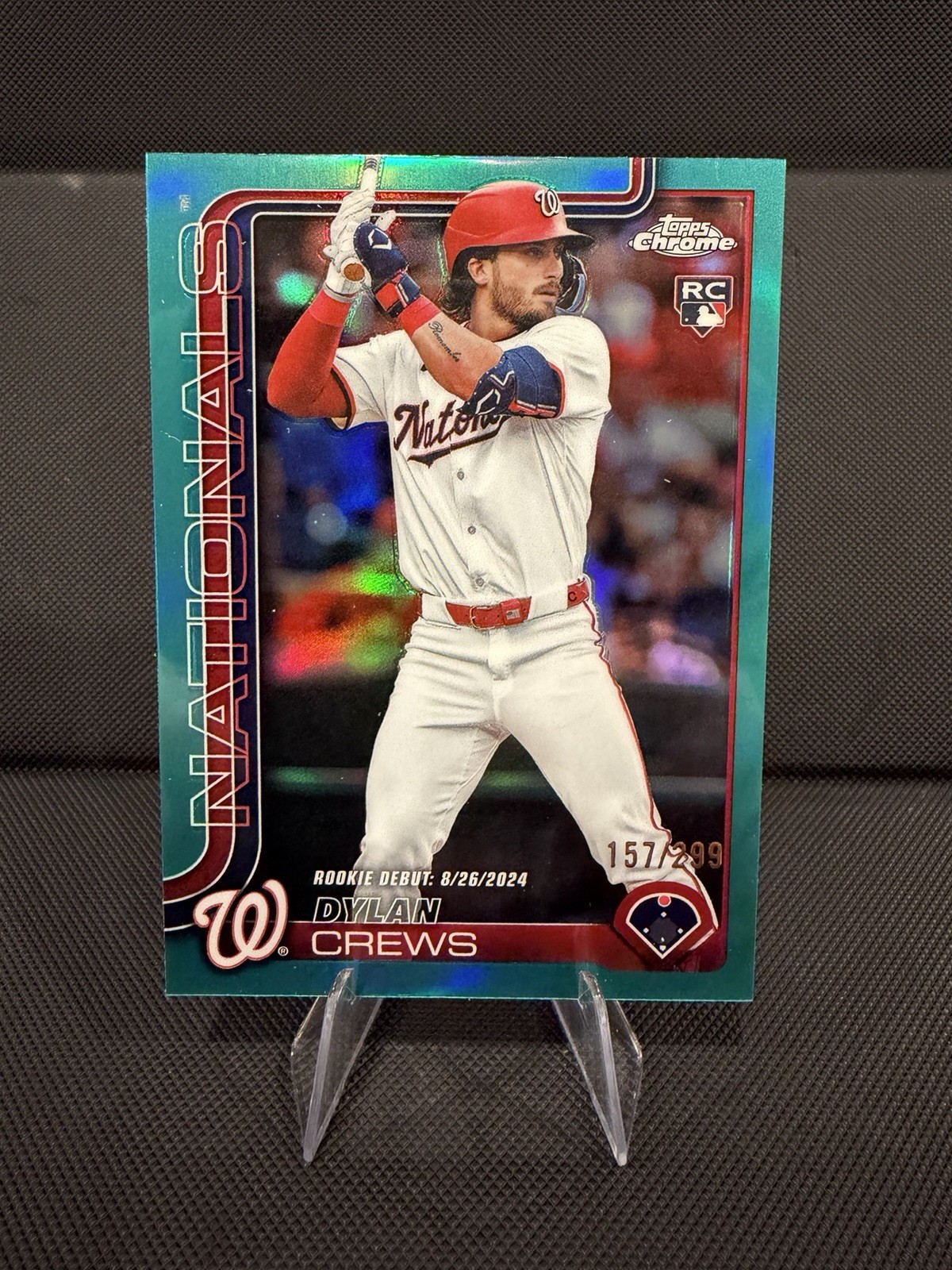 2025 Topps Chrome Update Series - Dylan Crews #USC190 Teal Refractor /299 (RC)