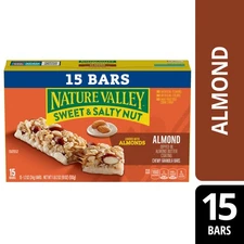 Nature Valley Granola Bars Sweet and Salty Nut Almond 15 Bar 18 oz USA Free ship