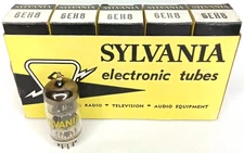 WWII Era Electronic Tube With Box Set Of 5 Sylvania Model 6EH8 NOS NIB 1940s