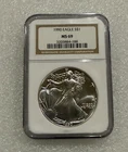 1990 Silver Eagle NGC MS69 Brown  Label ~ NO SPOTS ~ PRISTINE   (188)