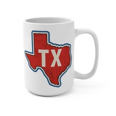 Texas State Mug TX Pride Coffee Cup Lone Star Vintage Ceramic Drinkware Gift