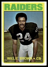 1972 Topps Willie Brown Oakland Raiders #28