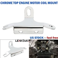 Chrome Top Engine Motor Coil Mount For Harley FL FX 1971-84 Shovelhead Panhead