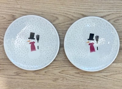 Bodum Snowman 2 Plates 8 1/2 