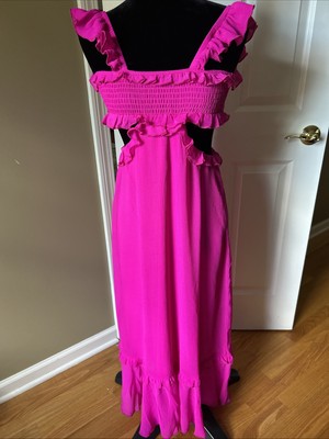 SHOW ME YOUR MUMU LANE CHIFFON CUT OUT MIDI DRESS - NWT - XS | eBay