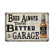 Vintage Beer Signs for Garage  Bar  Home Decor,8X12 Inch Retro Funny Metal Bar