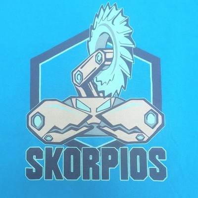Battle Bots SKORPIOST SZ XL. Robot Fighting  Van  Bebber  Bros T-Shirt 