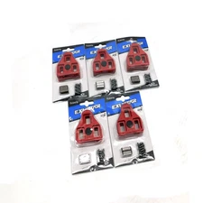 (5 Pairs) NEW Exustar E-ARC1 Bicycle Cleat for Look Delta Bike Pedal 3-Bolt Red