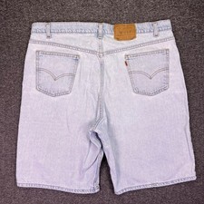 Levis 550 Shorts Mens 42 Light Wash Vintage Orange Tab Relaxed Made in USA Retro