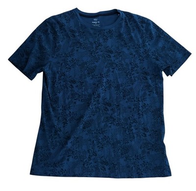 M&S Pure Cotton Leopard/Cheetah Print T-Shirt Top Tee M (K24) Casual Blue Tees