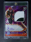 2021 Panini Spectra Ja'Marr Chase #211 RC Rookie Auto Patch Purple Check /30