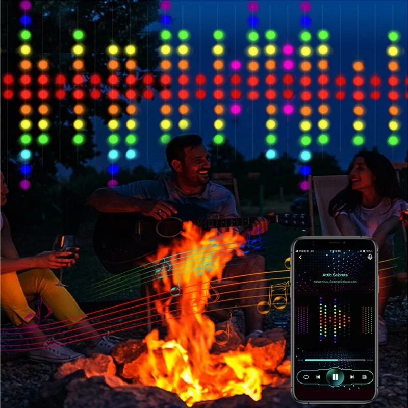 Smart LED RGB Curtain String Lights Fairy Light APP Control DIY Picture Display - Image 4 of 4