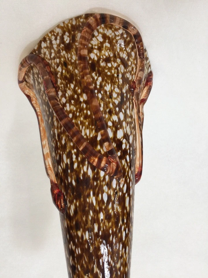 Colgante Murano Bavai Conicity Arte Vidrio Marrón Ámbar Tono Claro 14 1/4" T x 8" D Foto 2 de 4