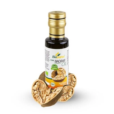 Zertifiziertes Bio kaltgepresstes Baobab Kosmetiköl 100ml Biopurus