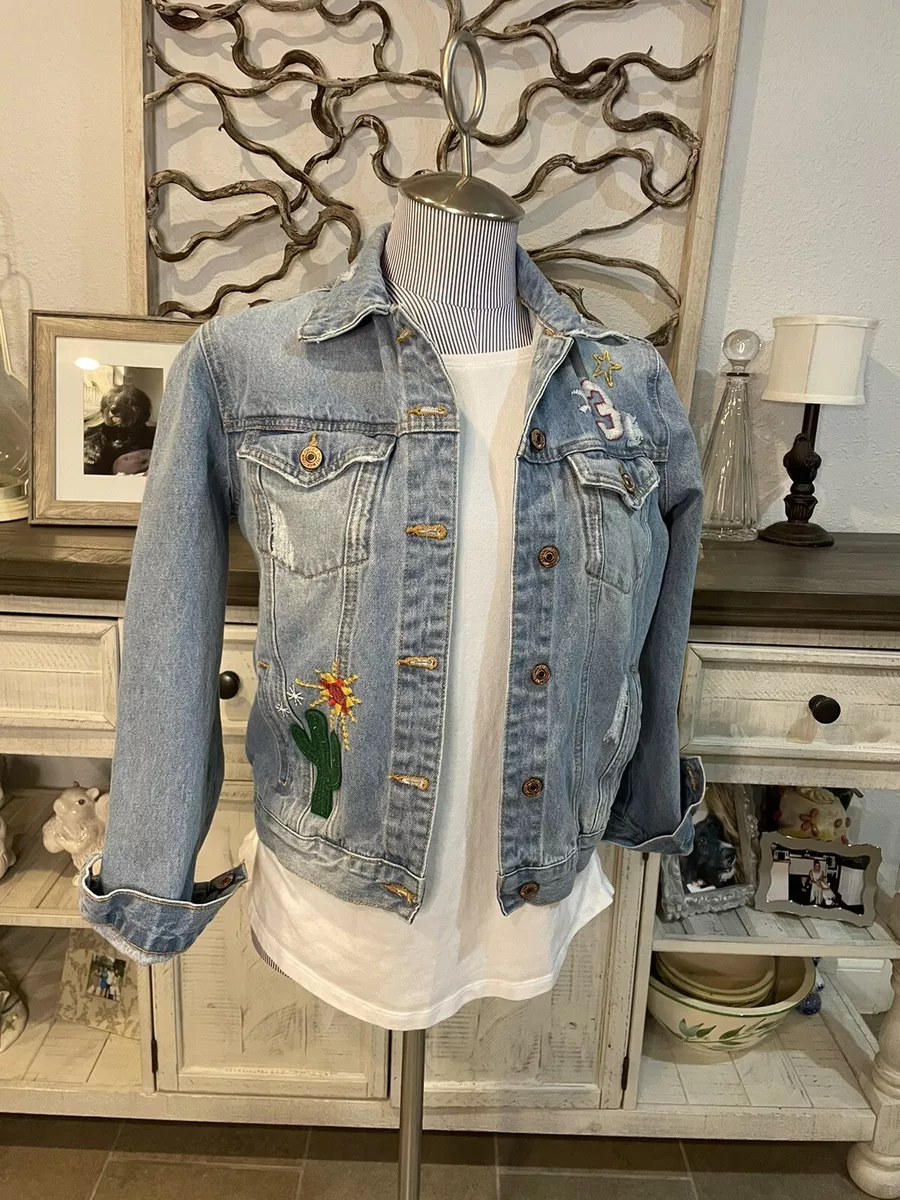 Forever 21 distressed jean jacket 2025