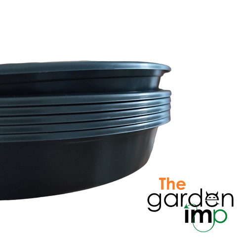 Pack 5 Plant Pot Saucers 18cm Black Plastic Water Dish Trays Hydroponics Strong - Picture 3 of 6