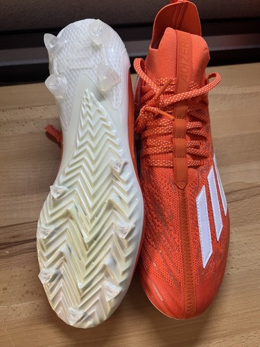 Adidas ADIZERO Men’s 11 PRIMEKNIT Low Top Football Cleats Orange/White GV9628 - Picture 5 of 6