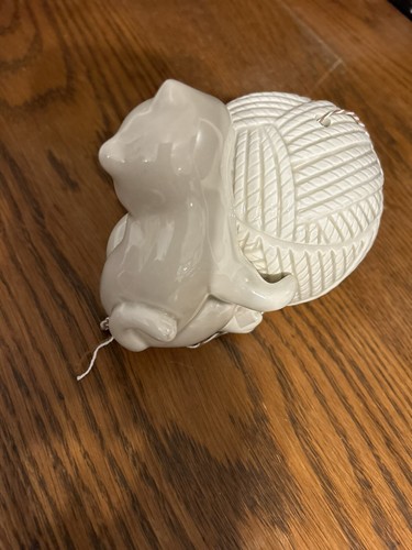 VINTAGE CUTE CERAMIC FITZ AND FLOYD CAT SNIP YARN HOLDER/FIGURE & FREE SHIPPING - Picture 9 of 9