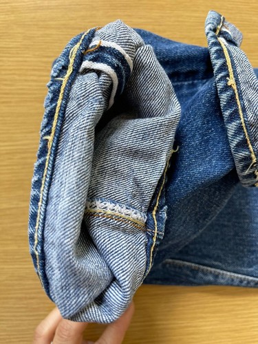 Jeans de mezclilla vintage Levi’s Big E con ribete para niños talla 18x18 PUNTADA ÚNICA - Imagen 4 de 24
