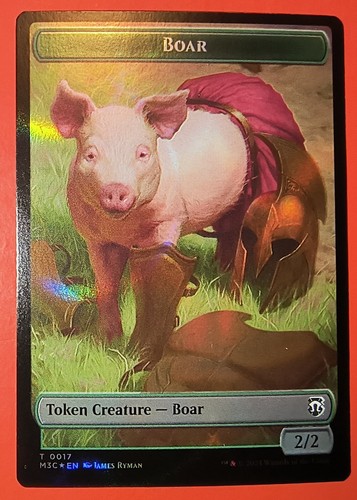 MTG: BOAR, 0017 FOIL / / FOREST DRYAD REGULAR - 0019 Token MH3 MTG NM