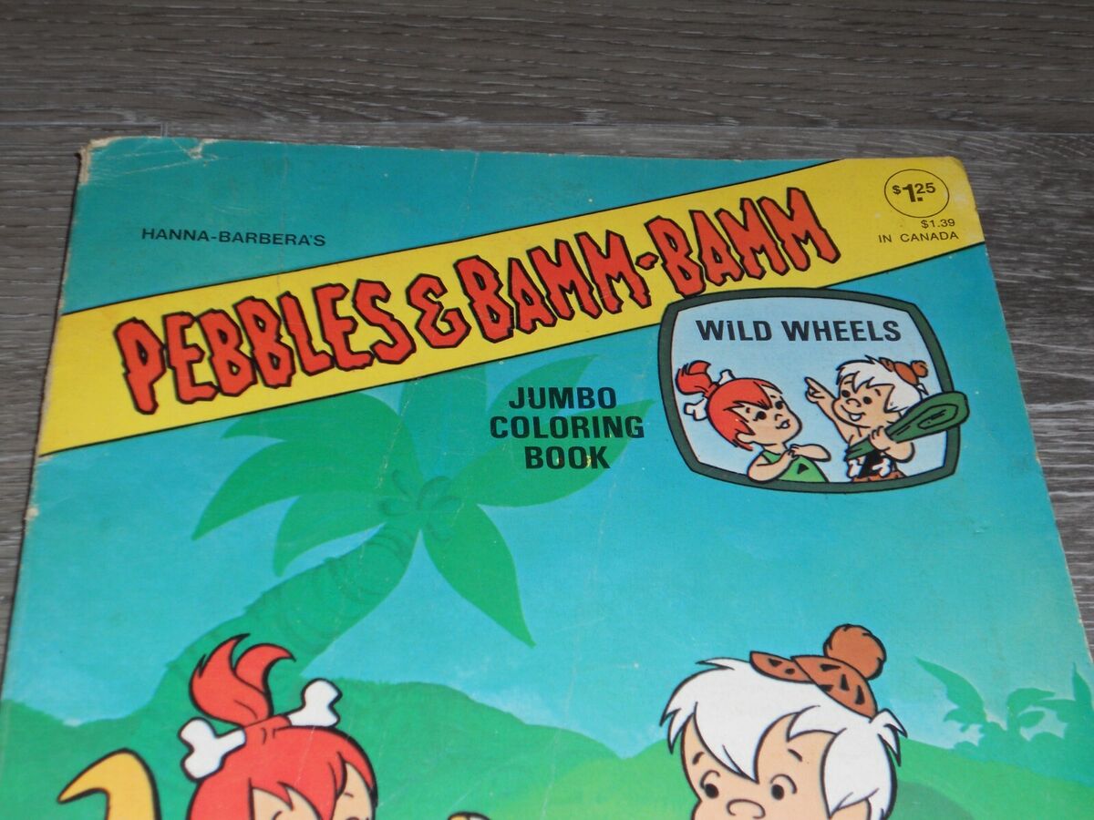 Vintage 1978 Flintstones Pebbles & Bamm Bamm Jumbo Coloring Vintage 1978 Flintstones Pebbles & Bamm Bamm Jumbo Coloring