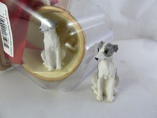 Christmas Ornament teacup Greyhound Whippet dog New  small whippet resin