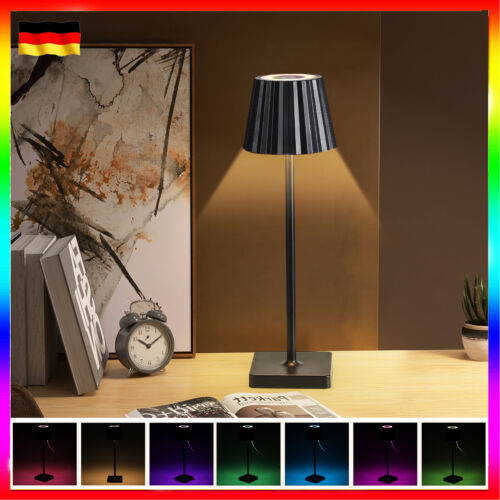 Stehlampe Tischlampe LED Akku USB kabellos In&Outdoor RGB Touch Akku Schwarz - Bild 1 von 12