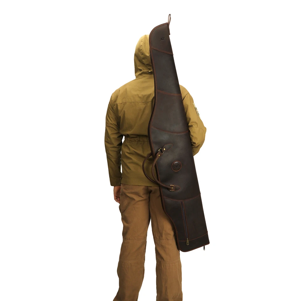 TOURBON 50" Estuche de Cuero para Rifle Alcance Bolsa Deslizante Tiro Suave Cubierta Acolchada en EE. UU. Foto 4 de 4