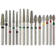 Dental Burs Diamond Round End Taper Football Coarse Fine High Speed 856 850 379