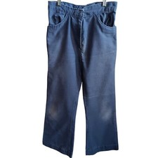 1OF1 27x30 Vintage Bellbottom Jeans 1970's Handmade Hippy Distressed Faded USA