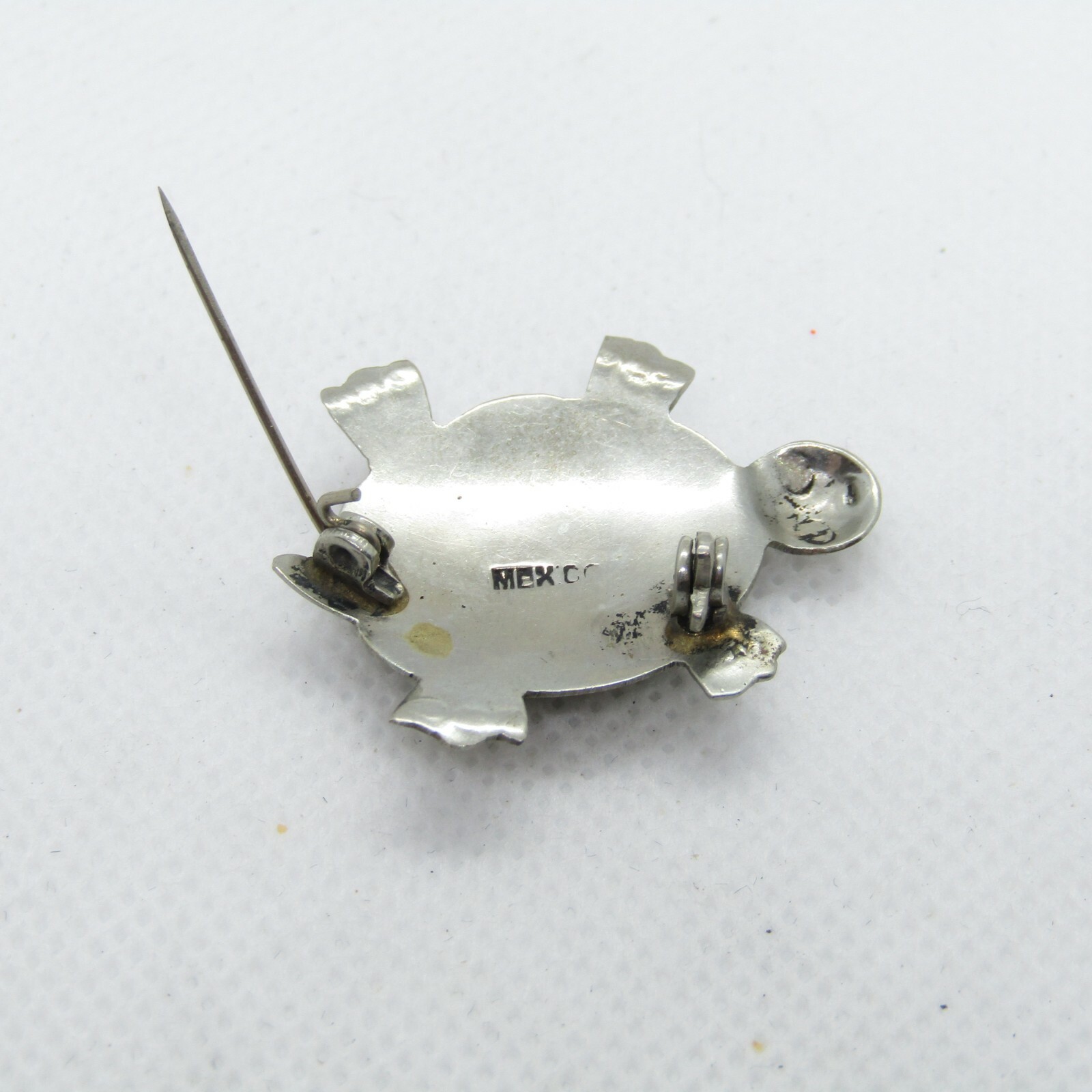 Beautiful Silver Abalone Shell Turtle Brooch K650 - image 4