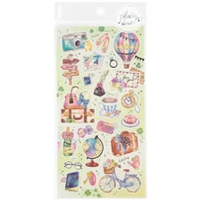 Mind Wave Pluie Douce Girly Watercolor Foil Stamping Stickers / Romantic