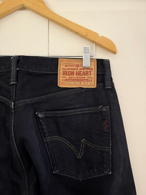 Iron Heart 14oz Selvedge Denim Straight Cut Jeans 33 X 32.5